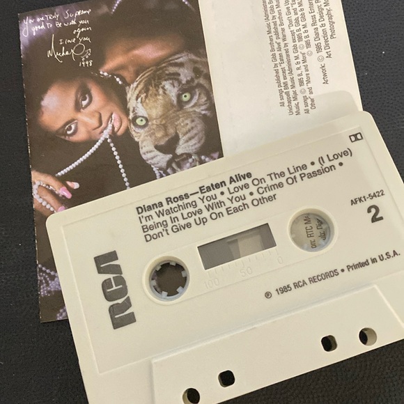Vintage Cassette Tape- Diana Ross (RCA) - Eaten Alive 1985 - Picture 3 of 3